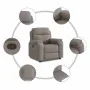 Sillón reclinable de tela gris taupe by , Armchairs - Ref: Foro24-4015687, Price: 202,15 €, Discount: %