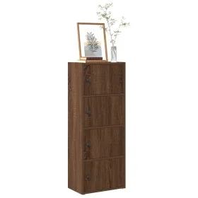 Estantería madera de ingeniería marrón roble 40x24x102 cm de , Librerías y estanterías - Ref: Foro24-860379, Precio: 74,67 €,...