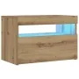Mesilla de noche con luces LED roble artesanal 60x35x40 cm by , Nightstands - Ref: Foro24-3329176, Price: 50,44 €, Discount: %