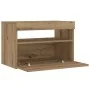 Mesilla de noche con luces LED roble artesanal 60x35x40 cm by , Nightstands - Ref: Foro24-3329176, Price: 50,44 €, Discount: %