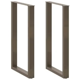 Patas de mesa centro forma U 2uds acero natural 60x(100-101) cm by , Table legs - Ref: Foro24-4013239, Price: 102,47 €, Disco...