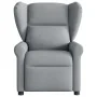 Sillón reclinable de masaje de tela gris claro de , Sillones - Ref: Foro24-4015666, Precio: 210,33 €, Descuento: %