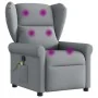 Sillón reclinable de masaje de tela gris claro de , Sillones - Ref: Foro24-4015666, Precio: 210,33 €, Descuento: %