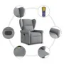 Sillón reclinable de masaje de tela gris claro de , Sillones - Ref: Foro24-4015666, Precio: 210,33 €, Descuento: %