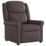 Sillón reclinable de cuero sintético marrón brillante de , Sillones - Ref: Foro24-4015679, Precio: 237,49 €, Descuento: %