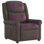Sillón reclinable de cuero sintético marrón brillante de , Sillones - Ref: Foro24-4015679, Precio: 237,49 €, Descuento: %