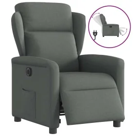 Sillón reclinable eléctrico de tela gris oscuro de , Sillones - Ref: Foro24-3303115, Precio: 240,46 €, Descuento: %