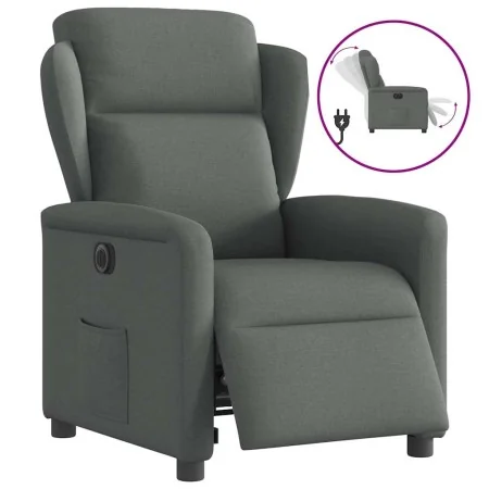 Sillón reclinable eléctrico de tela gris oscuro de , Sillones - Ref: Foro24-3303115, Precio: 240,46 €, Descuento: %