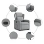 Sillón reclinable elevable de tela gris claro de , Sillones - Ref: Foro24-3303134, Precio: 271,91 €, Descuento: %