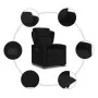 Sillón reclinable elevable tela negro de , Sillones - Ref: Foro24-3303136, Precio: 274,48 €, Descuento: %