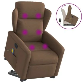 Silla de masaje reclinable de pie de tela marrón de , Sillones - Ref: Foro24-3303148, Precio: 288,46 €, Descuento: %