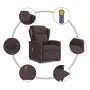 Sillón masaje eléctrico reclinable elevable tela marrón oscuro de , Sillones - Ref: Foro24-3303169, Precio: 337,83 €, Descuen...