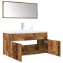 Juego de muebles de baño 3 piezas madera ingeniería envejecida de , Muebles de baño - Ref: Foro24-3328587, Precio: 251,92 €, ...