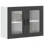Armario pared cocina puerta de cristal Kalmar negra de , Armarios de cocina - Ref: Foro24-853608, Precio: 95,51 €, Descuento: %