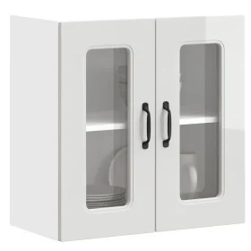 Armario pared cocina puerta cristal Kalmar blanca alto brillo de , Armarios de cocina - Ref: Foro24-853669, Precio: 77,77 €, ...