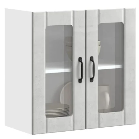 Armario pared cocina puerta de cristal Lucca gris hormigón de , Armarios de cocina - Ref: Foro24-853911, Precio: 67,65 €, Des...