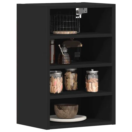 Armario colgante de cocina contrachapada negro 40x29,5x60 cm de , Armarios de cocina - Ref: Foro24-854176, Precio: 43,89 €, D...