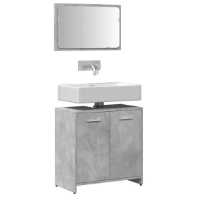 Armario de baño con espejo madera de ingeniería gris hormigón de , Muebles de baño - Ref: Foro24-856041, Precio: 60,25 €, Des...