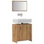 Mueble de baño con espejo de madera ingeniería roble artesanal de , Muebles de baño - Ref: Foro24-856043, Precio: 67,24 €, De...