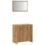 Mueble de baño con espejo de madera ingeniería roble artesanal de , Muebles de baño - Ref: Foro24-856043, Precio: 67,24 €, De...