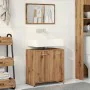 Mueble de baño con espejo de madera ingeniería roble artesanal de , Muebles de baño - Ref: Foro24-856043, Precio: 67,24 €, De...