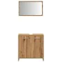 Mueble de baño con espejo de madera ingeniería roble artesanal de , Muebles de baño - Ref: Foro24-856043, Precio: 67,24 €, De...
