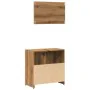 Mueble de baño con espejo de madera ingeniería roble artesanal de , Muebles de baño - Ref: Foro24-856043, Precio: 67,24 €, De...