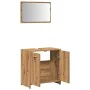 Mueble de baño con espejo de madera ingeniería roble artesanal de , Muebles de baño - Ref: Foro24-856043, Precio: 67,24 €, De...
