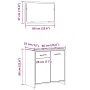 Mueble de baño con espejo de madera ingeniería roble artesanal de , Muebles de baño - Ref: Foro24-856043, Precio: 67,24 €, De...