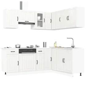 Mueble cocina Lucca blanco brillo 11 pzas madera contrachapada de , Armarios de cocina - Ref: Foro24-3314953, Precio: 754,73 ...