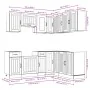 Mueble cocina Lucca blanco brillo 11 pzas madera contrachapada de , Armarios de cocina - Ref: Foro24-3314953, Precio: 754,73 ...