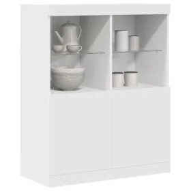 Aparador blanco 81x37x100 cm madera de ingeniería de , Taquillas y armarios de almacenamiento - Ref: Foro24-3318617, Precio: ...
