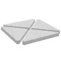 Placa de peso para sombrilla 4 uds granito gris triangular 14kg de , Bases para sombrillas - Ref: Foro24-3318585, Precio: 117...