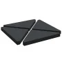 Placa de peso para sombrilla 4uds granito negro triangular 14kg de , Bases para sombrillas - Ref: Foro24-3318587, Precio: 159...
