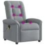 Sillón reclinable de masaje de tela gris claro de , Sillones - Ref: Foro24-4015626, Precio: 210,43 €, Descuento: %