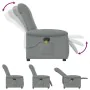 Sillón reclinable de masaje de tela gris claro de , Sillones - Ref: Foro24-4015626, Precio: 210,43 €, Descuento: %