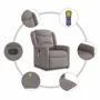 Sillón de masaje reclinable de tela gris taupé de , Sillones - Ref: Foro24-4015613, Precio: 207,66 €, Descuento: %