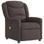 Sillón de masaje reclinable de tela marrón oscuro by , Armchairs - Ref: Foro24-4015611, Price: 204,22 €, Discount: %