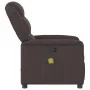 Sillón de masaje reclinable de tela marrón oscuro by , Armchairs - Ref: Foro24-4015611, Price: 204,22 €, Discount: %