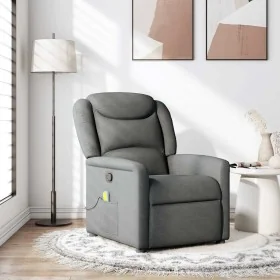 Sillón de masaje reclinable de tela gris oscuro de , Sillones - Ref: Foro24-4015607, Precio: 210,56 €, Descuento: %
