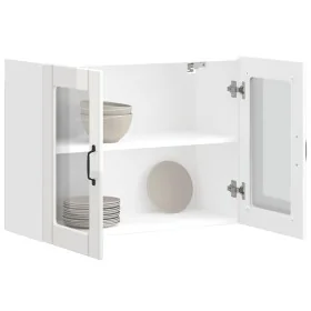 Armario pared cocina puerta cristal Lucca blanca alto brillo de , Armarios de cocina - Ref: Foro24-853849, Precio: 94,49 €, D...