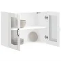 Armario pared cocina puerta cristal Lucca blanca alto brillo de , Armarios de cocina - Ref: Foro24-853849, Precio: 94,49 €, D...