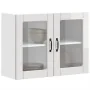 Armario pared cocina puerta cristal Lucca blanca alto brillo de , Armarios de cocina - Ref: Foro24-853849, Precio: 94,49 €, D...