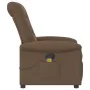 Sillón reclinable con masaje de tela marrón de , Sillones - Ref: Foro24-4015630, Precio: 204,72 €, Descuento: %