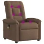 Sillón reclinable con masaje de tela marrón de , Sillones - Ref: Foro24-4015630, Precio: 204,72 €, Descuento: %