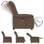Sillón reclinable con masaje de tela marrón de , Sillones - Ref: Foro24-4015630, Precio: 204,72 €, Descuento: %