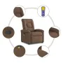 Sillón reclinable con masaje de tela marrón de , Sillones - Ref: Foro24-4015630, Precio: 204,72 €, Descuento: %
