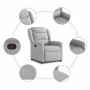 Sillón reclinable de tela gris nube de , Sillones - Ref: Foro24-4015605, Precio: 189,03 €, Descuento: %