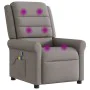 Sillón de masaje reclinable de tela gris taupé de , Sillones - Ref: Foro24-4015653, Precio: 224,81 €, Descuento: %