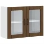 Armario pared cocina puerta de cristal Lucca roble marrón de , Armarios de cocina - Ref: Foro24-853854, Precio: 82,90 €, Desc...